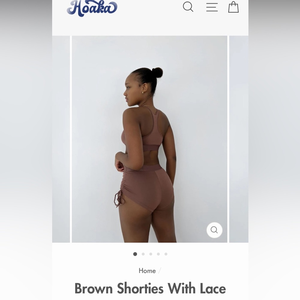 Hoaka Apparel Brown Shorties with Lace